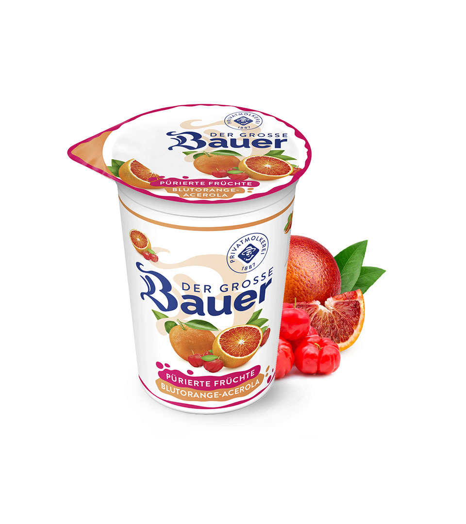 Nature | Fruit Der | Bauer Yoghurt 250g Grosse Blood Orange-Acerola Bauer