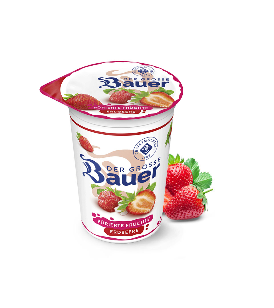 Yoghurt | Grosse Nature Bauer | 250g Der for Fruit Snacking Bauer Strawberry