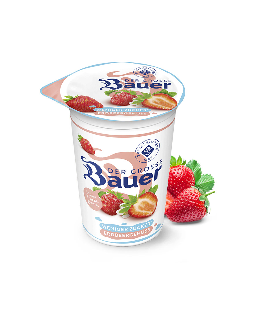 Der Grosse Bauer weniger Zucker | Erdbeere 250g | Bauer Natur