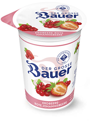 bauer natur joghurt trinkjoghurt 250g teaser erdbeere rotejohannisbeere v2