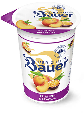 bauer natur joghurt trinkjoghurt 250g teaser pfirsich maracuja