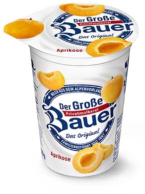 bauer natur joghurt trinkjoghurt aprikose frucht