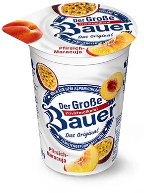 bauer natur joghurt trinkjoghurt pfirsich maracuja frucht