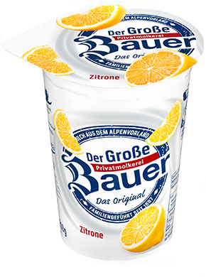 bauer natur joghurt trinkjoghurt zitrone frucht