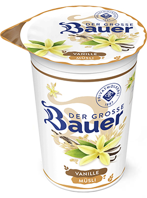 bauer natur joghurt trinkjoghurt 225g teaser muesli vanille