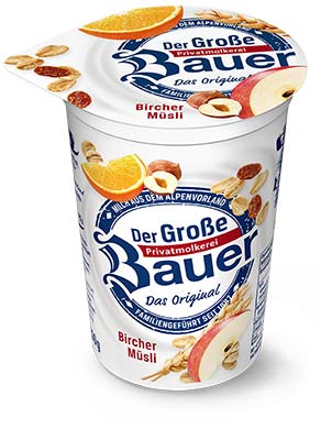 bauer natur joghurt trinkjoghurt bircher muesli