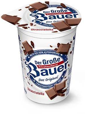 bauer natur joghurt trinkjoghurt stracciatella schokosplit