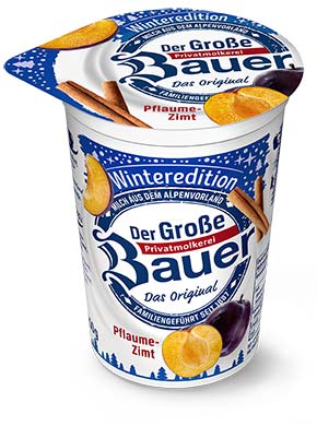 bauer natur joghurt trinkjoghurt pflaume zimt winteredition