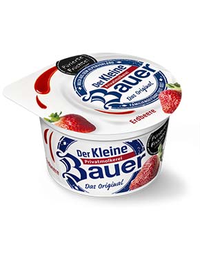 bauer natur joghurt trinkjoghurt erdbeere puerierte fruechte