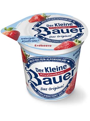 bauer natur joghurt trinkjoghurt erdbeere weniger kalorien