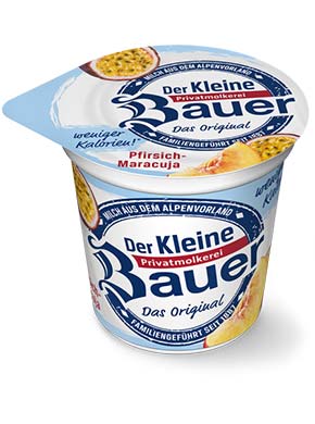 bauer natur joghurt trinkjoghurt pfirsich maracuja weniger kalorien