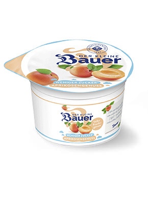 bauer natur joghurt trinkjoghurt aprikose weniger zucker low