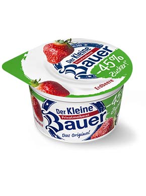 bauer natur joghurt trinkjoghurt erdbeere weniger zucker