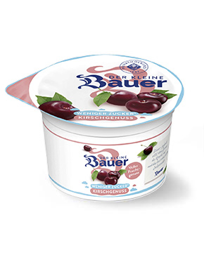 bauer natur joghurt trinkjoghurt kirsche weniger zucker low