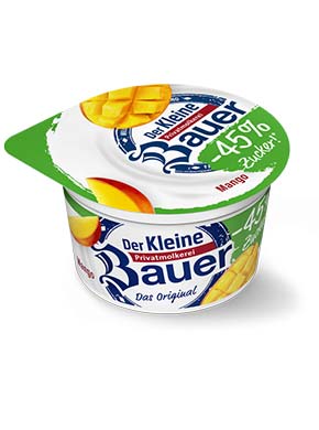 bauer natur joghurt trinkjoghurt mango weniger zucker