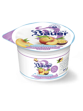 bauer natur joghurt trinkjoghurt pfirsich maracuja weniger zucker low v2