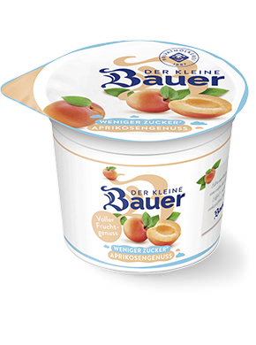 bauer natur joghurt trinkjoghurt aprikose weniger zucker low