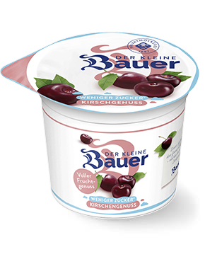 bauer natur joghurt trinkjoghurt kirsche weniger zucker low