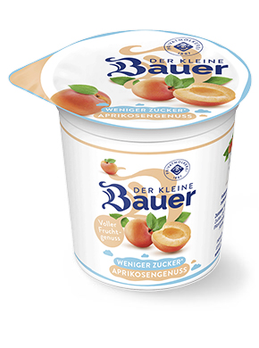 bauer natur joghurt 150g teaser aprikose weniger zucker