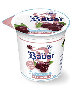 bauer natur joghurt 150g teaser kirsche weniger zucker