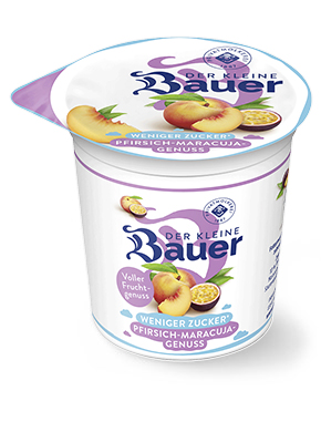 bauer natur joghurt 150g teaser pfirsich maracuja weniger zucker