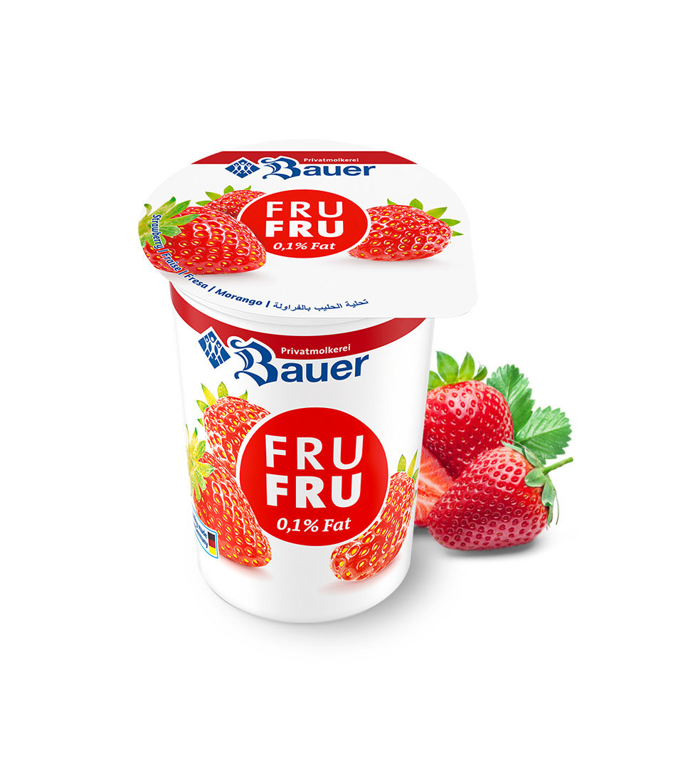 Joghurtgenuss extra lang haltbar | Fru Fru Erdbeere 500g | Bauer Natur