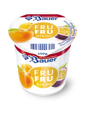 bauer natur joghurt trinkjoghurt pfirsich maracuja frufru fettarm