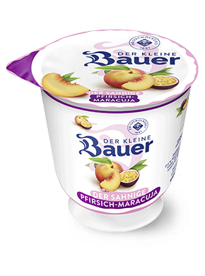 bauer natur joghurt 150g teaser pfirsich maracuja sahne