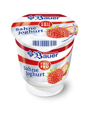 bauer natur joghurt trinkjoghurt erdbeere frufru sahne