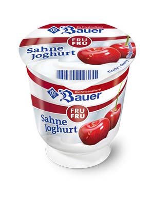 bauer natur joghurt trinkjoghurt kirsche frufru sahne