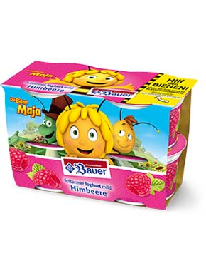 bauer natur joghurt trinkjoghurt himbeere fettarm biene maja kinder