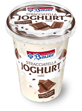 bauer natur joghurt trinkjoghurt stracciatella mild
