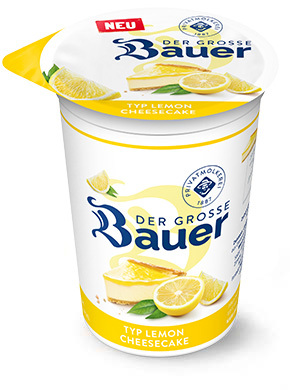 bauer natur joghurt trinkjoghurt 250g teaser typ lemon cheesecake