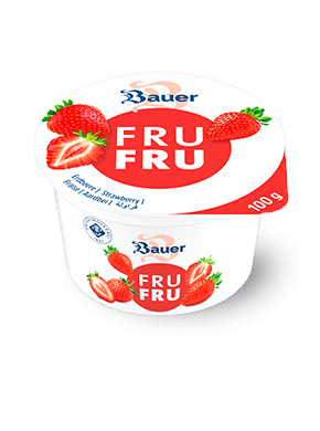 bauer natur trinkjoghurt frufru erdbeere 100g