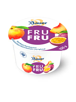 bauer natur trinkjoghurt frufru pfirsich maracuja 100g