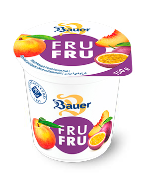bauer natur joghurt trinkjoghurt pfirsich maracuja frufru 150g