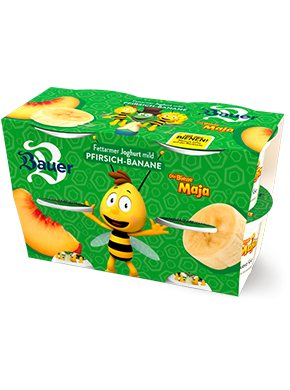 bauer biene maja 4x100g pfirsich banane teaser