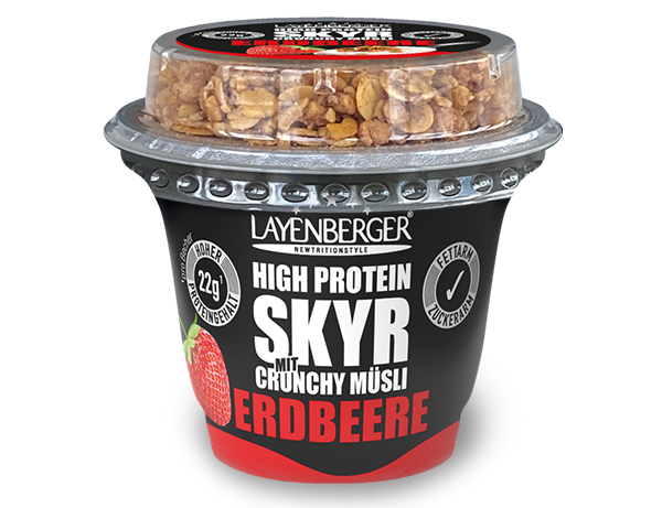 bauer natur layenberger high protein crunchy muesli erdbeere 22g
