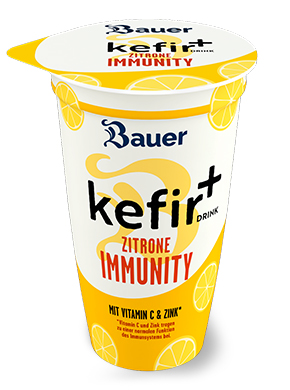bauer natur trinkjoghurt teaser Kefir zitrone immunity