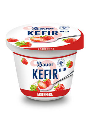 bauer natur kefir trinkjoghurt erdbeere teaser