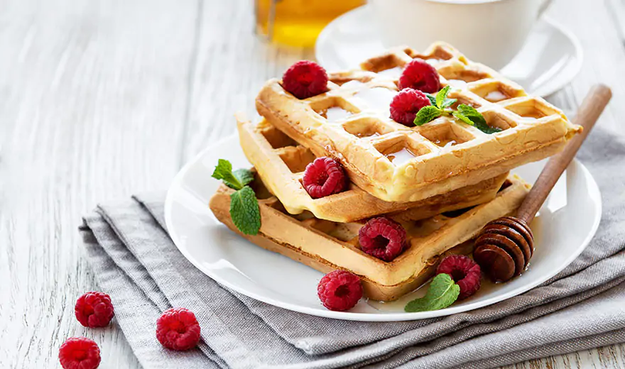 bauer natur rezepte himbeer waffeln